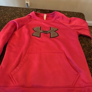 Pink under armour sweatshirt